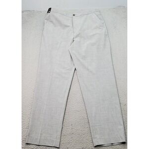 J.Ferrar Golf Performance Dress Pants Mens 36 Gray Straight Leg Elastic Waist